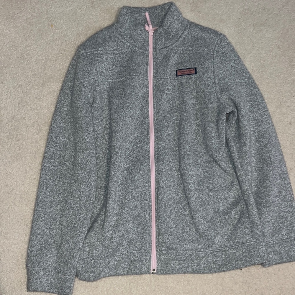 Vineyard Vines Gray Knit Zip-Up